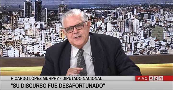Ricardo López Murphy este miércoles, durante una entrevista
