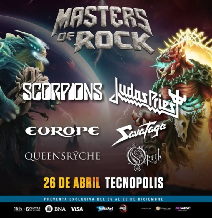 El flyer del festival Masters of Rock 2025.