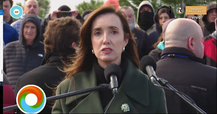 Villarruel durante el acto en Ushuaia.