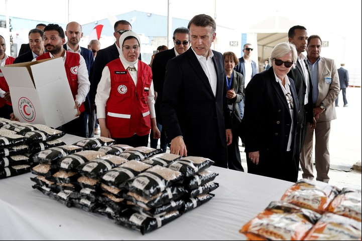 Macron viajó a El Cairo para tratar de aproximar a los países europeos con los árabes en su reclamo por conseguir un alto al fuego en Gaza y la liberación de los rehenes. Fuente Reuters