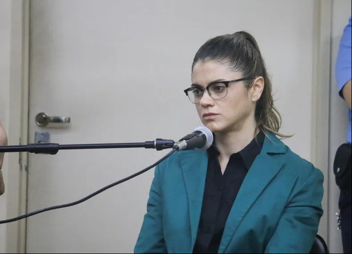 La acusada Luciana Teresita Bustos podría ser condenada a prisión perpetua por el delito de homicidio doblemente agravado. Foto: Tiempo de San Juan.