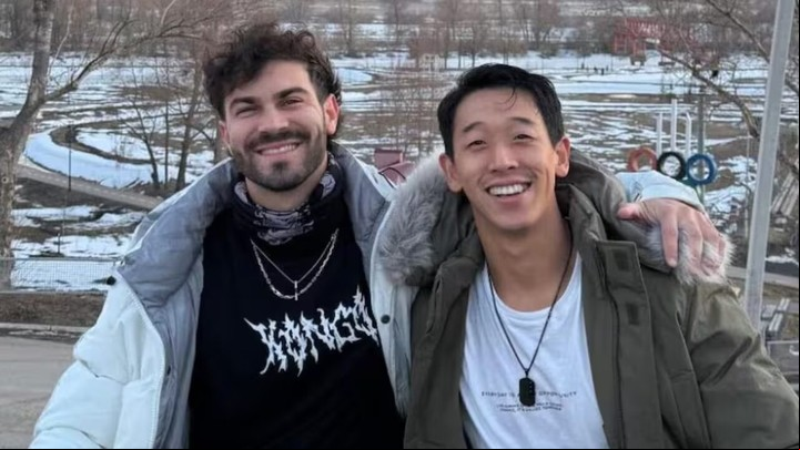 Martín Ku y Nicolás Grosman, en su viaje a Rusia. Foto: Instagram.