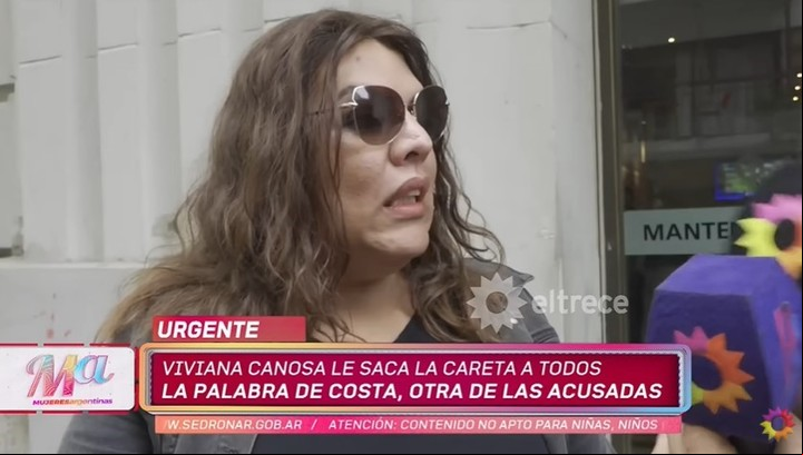 Costa enfrentó las graves acusaciones de Viviana Canosa. Foto: Captura TV.
