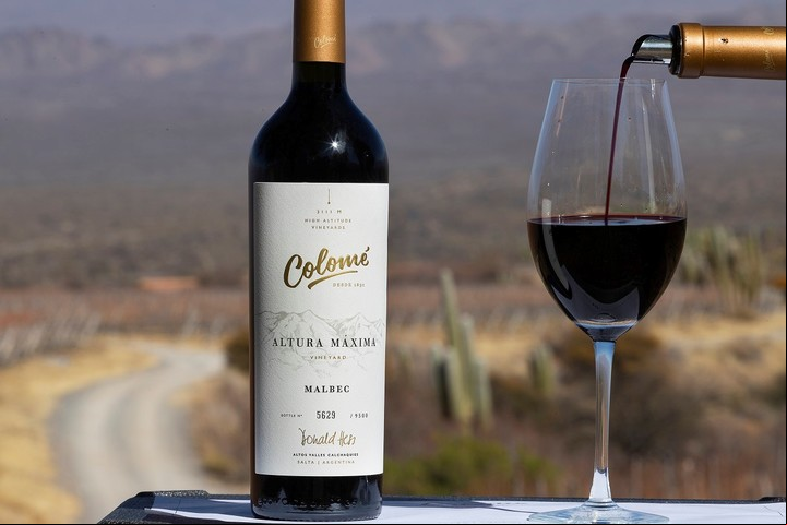 Colomé Altura Máxima Malbec. El viñedo está a 3.111 metros de altura.