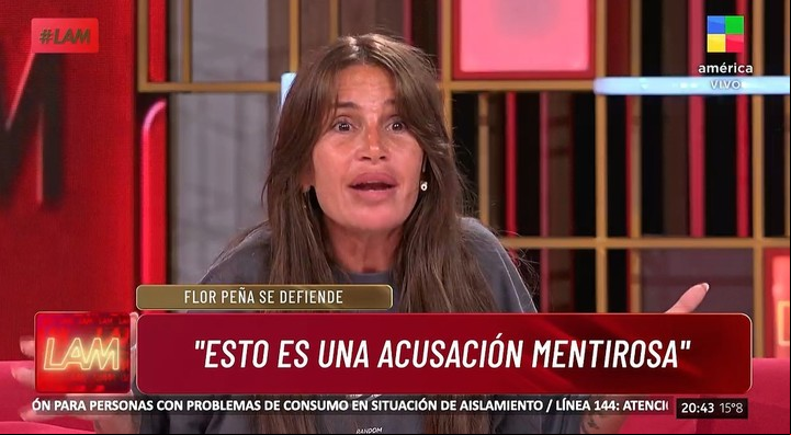Florencia Peña se despegó de las acusaciones en su contra tras ser involucrada a la denuncia de Viviana Canosa en Comodoro Py.