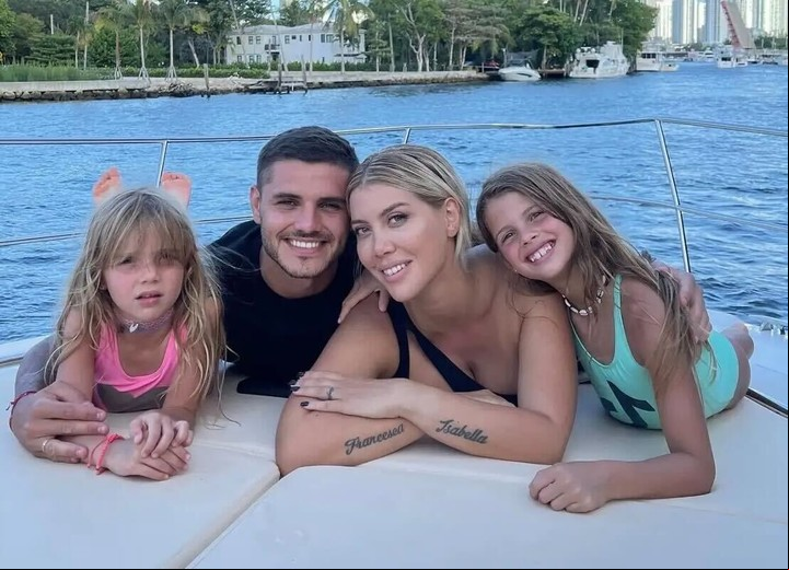 Wanda Nara Mauro Icardi y sus hijas. Foto: Captura TV