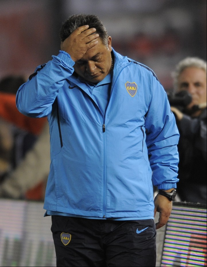 El Bichi Borghi, en su último partido con Boca, en Núñez. Foto: AP Photo / Jorge Araujo.