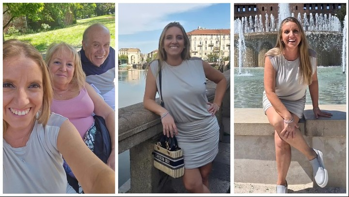 Paula Bernini, de vacaciones, junto a sus padres. Fotos: Instagram.