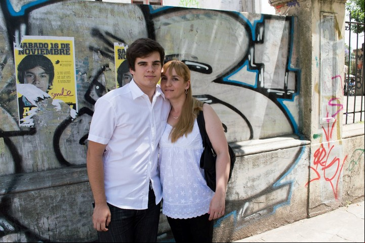 Patricia Ledesma, con su único hijo, Ariel Santillán.