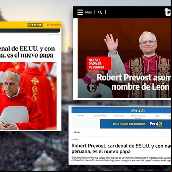 "Nuevo papa es peruano": así reflejaron los medios de Lima la elección de León XIV