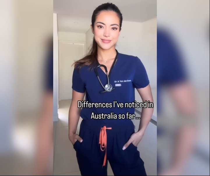 Alyssa es una médica residente que vive en Australia, de acuerdo con su biografía. Foto: captura de video/Instagram @aly_vdbroeck.