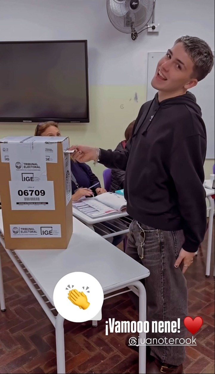 Juan votó en las elecciones legislativas de CABA. Foto: Instagram