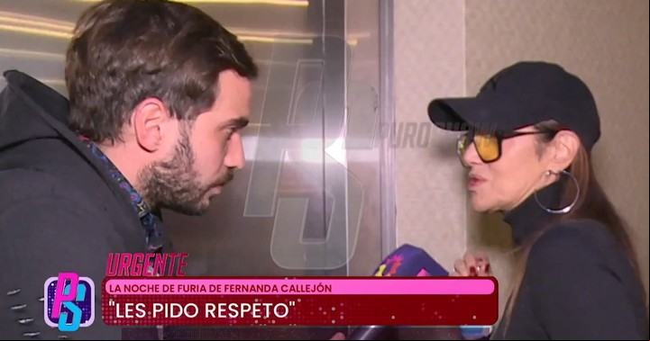 María Fernanda Callejón se enojó con un periodista. Captura TV.