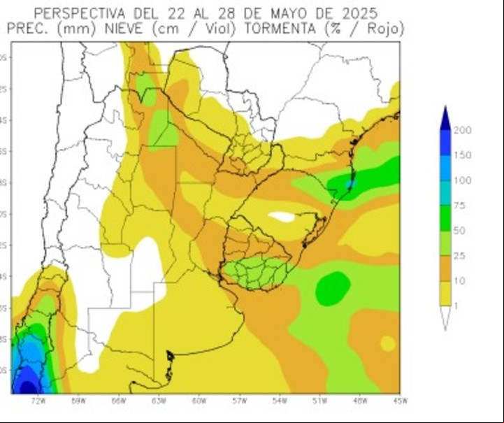 Mapa de lluvias.