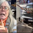 "Relatos salvajes" en Dock Sud: una mujer se peleó con un camionero y le destrozó el vehículo con un fierro